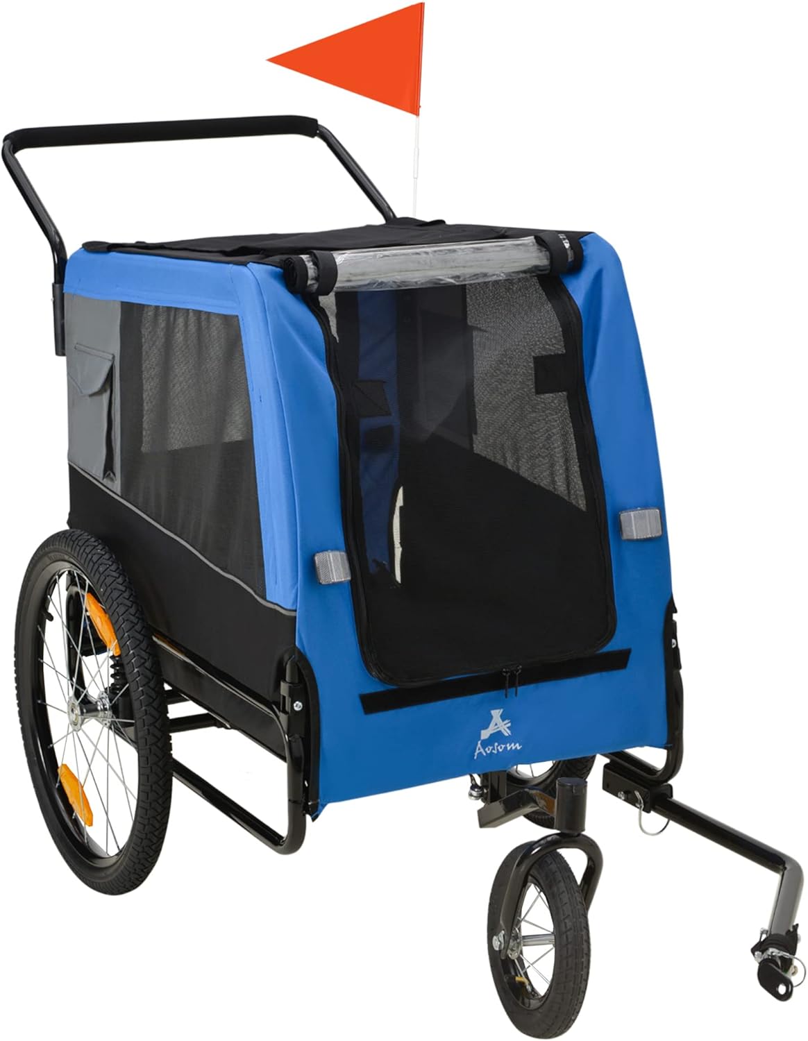 Rage Powersports PT-20304-B 2イン1 自転車用台車 ペットトレーラー